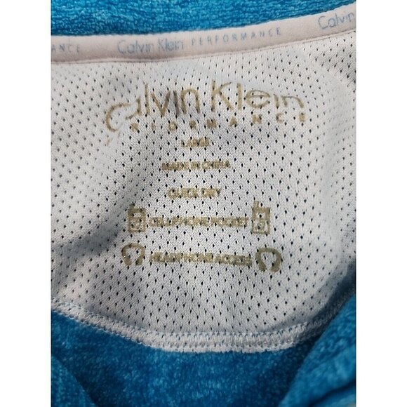 Calvin Klein Performance Jacket Blue Fleece Zip Pockets Quick Dry Women's Large - Picture 9 of 11